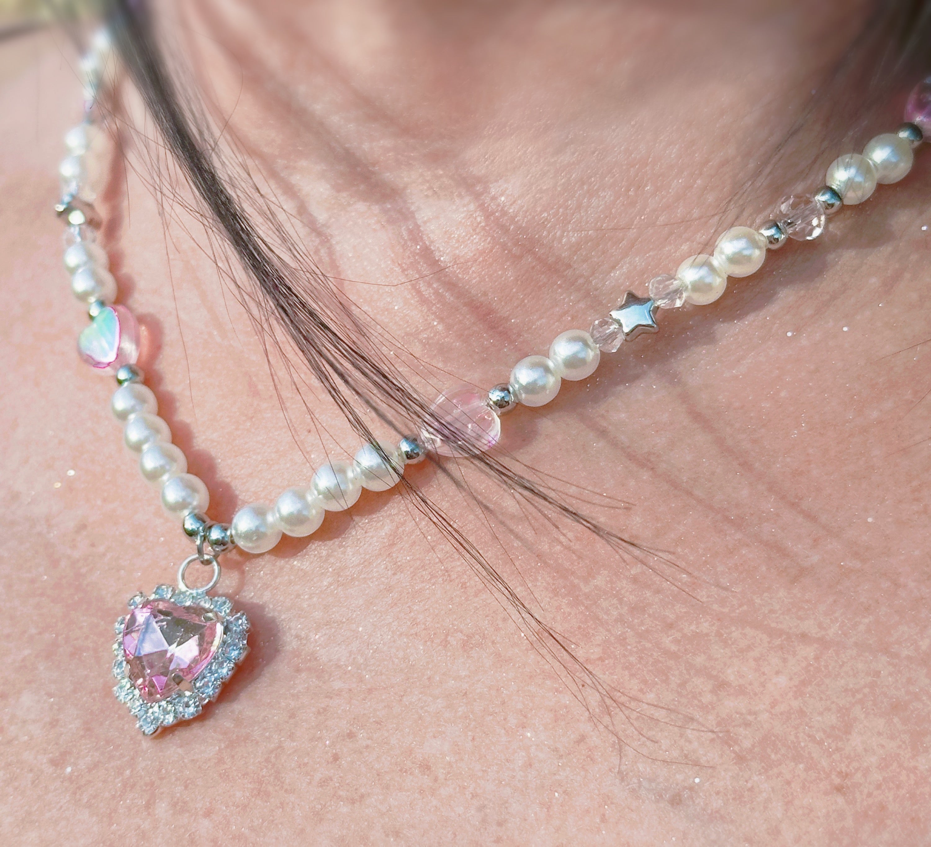 ZTTD Heart Zircon Pendant Rhinestone Necklace Zircon Heart Necklaces Chain  Jewelry For Women Girls Heart Pendant Necklace - Walmart.com